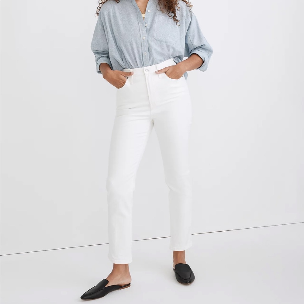 Madewell The High-Rise Perfect Vintage Jean in Tile White sz 30 ND501